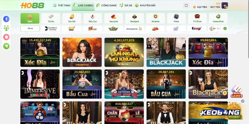 Live Casino tại nhà cái HO88 Live Casino tại nhà cái HO88